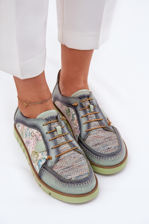 Haut Schuhe Feminin Gemustert Es mussciejka 06784-09 grüne Farbe Haut Schuhe Feminin Gemustert Es mussciejka 06784-09 grüne Farbe