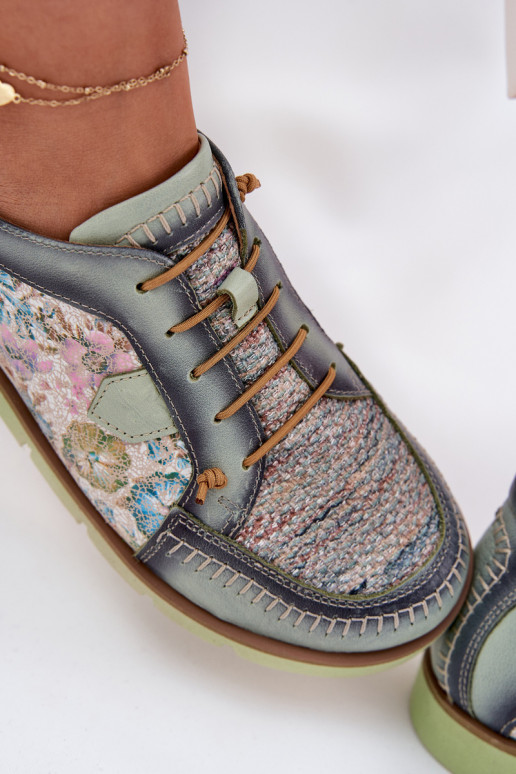 Haut Schuhe Feminin Gemustert Es mussciejka 06784-09 grüne Farbe Haut Schuhe Feminin Gemustert Es mussciejka 06784-09 grüne Farbe