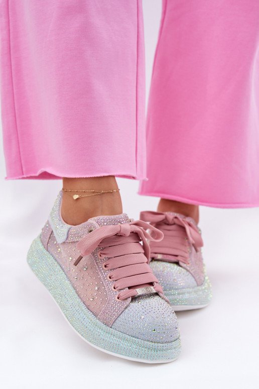 Dekoriert Sneakers Stilvollllschuhe mit einer Plattform GOE RR2N4009 Verschiedene Farben