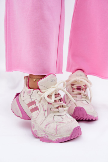 Haut Sneakers Stilvollllschuhe Feminin GOE RR2N4038 pinke Farbe
