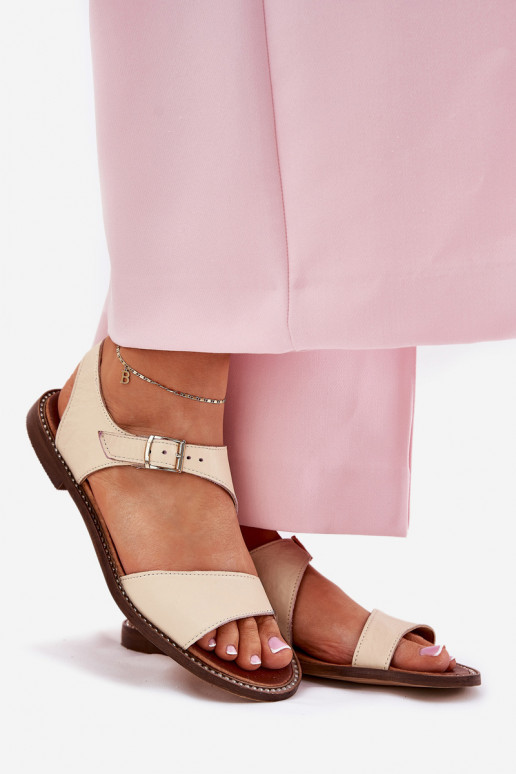 Haut Flache Sandalen für Damen Zazoo 3014 Beige Haut Flache Sandalen für Damen Zazoo 3014 Beige