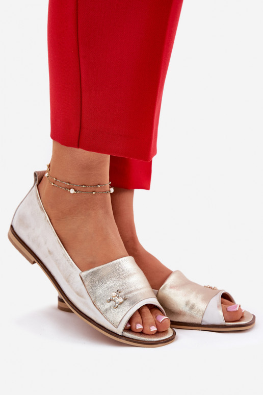 Haut Eleganter Stil BallerinasOdkrytymi Palcami Zazoo 1865 goldene Farbe Przecierany Haut Eleganter Stil BallerinasOdkrytymi Palcami Zazoo 1865 goldene Farbe Przecierany