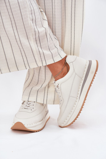 Haut Sneakers Stilvollllschuhe Feminin mit einer Plattform Big Star RR274A333 Zueiße Farbe 2