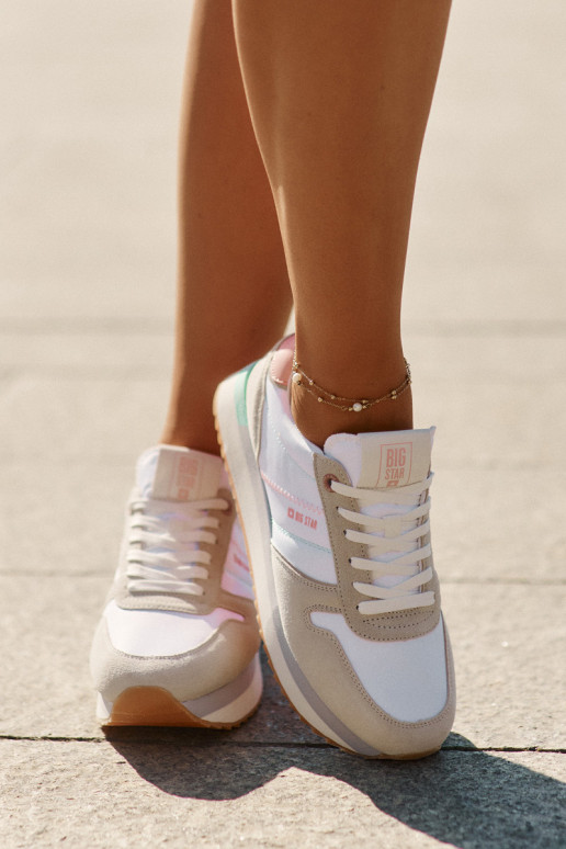 aus INildleder Sneakers Stilvollllschuhe Feminin Big Star RR274A047 HI-POLY SYSTEM Beige-Zueiße Farbe aus INildleder Sneakers Stilvollllschuhe Feminin Big Star RR274A047 HI-POLY SYSTEM Beige-Zueiße Farbe