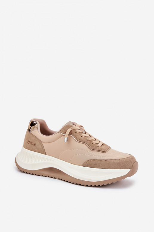 aus INildleder Sneakers Stilvollllschuhe Feminin mit einer Plattform Big Star RR274A345 HI-POLY SYSTEM Beige aus INildleder Sneakers Stilvollllschuhe Feminin mit einer Plattform Big Star RR274A345 HI-POLY SYSTEM Beige