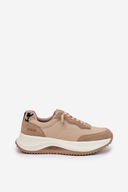 aus INildleder Sneakers Stilvollllschuhe Feminin mit einer Plattform Big Star RR274A345 HI-POLY SYSTEM Beige aus INildleder Sneakers Stilvollllschuhe Feminin mit einer Plattform Big Star RR274A345 HI-POLY SYSTEM Beige