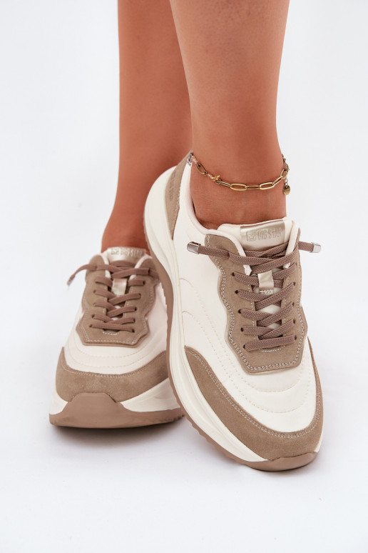 aus INildleder Sneakers Stilvollllschuhe Feminin mit einer Plattform Big Star RR274A344 HI-POLY SYSTEM Beige aus INildleder Sneakers Stilvollllschuhe Feminin mit einer Plattform Big Star RR274A344 HI-POLY SYSTEM Beige