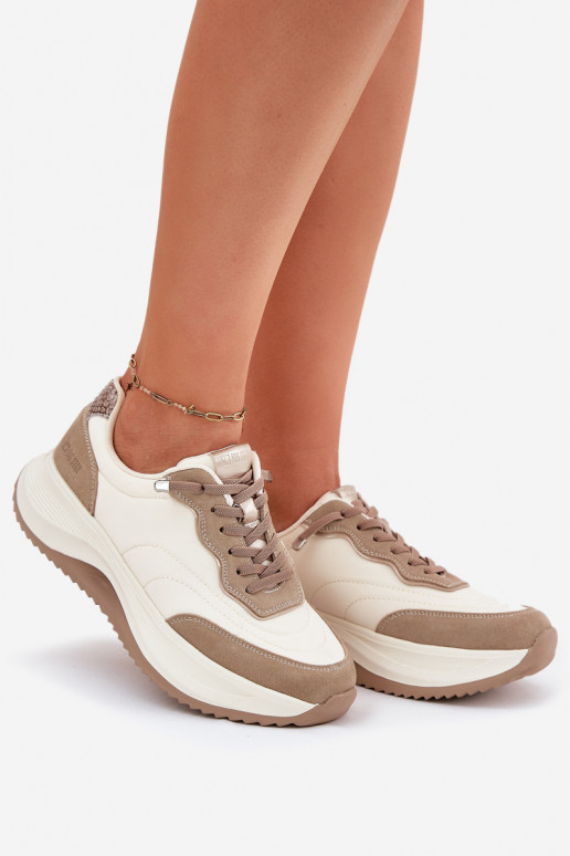 aus INildleder Sneakers Stilvollllschuhe Feminin mit einer Plattform Big Star RR274A344 HI-POLY SYSTEM Beige aus INildleder Sneakers Stilvollllschuhe Feminin mit einer Plattform Big Star RR274A344 HI-POLY SYSTEM Beige