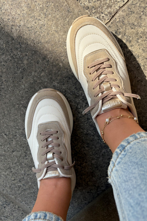 aus INildleder Sneakers Stilvollllschuhe Feminin mit einer Plattform Big Star RR274A344 HI-POLY SYSTEM Beige aus INildleder Sneakers Stilvollllschuhe Feminin mit einer Plattform Big Star RR274A344 HI-POLY SYSTEM Beige