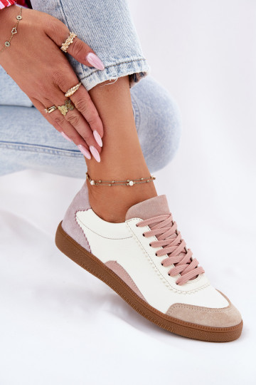 Leder-Sneaker für Frauen Zazoo N1220 weiß