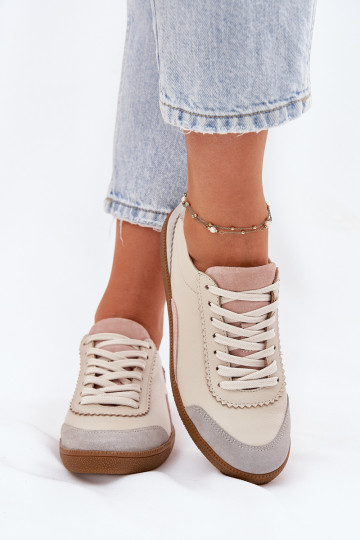 Haut Sneakers Stilvollllschuhe Feminin Zazoo N1220 Beige 2
