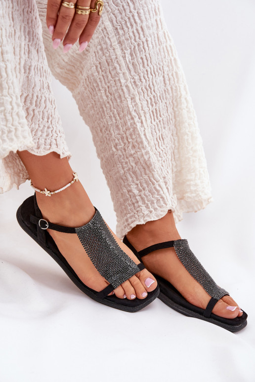 gleichschenklig Eleganter Stil Damensandalen mit leuchtenden Augen Artiker 56C1370 schZuarze Farbe gleichschenklig Eleganter Stil Damensandalen mit leuchtenden Augen Artiker 56C1370 schZuarze Farbe