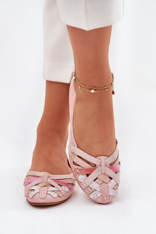 Feminin Ballerinas Es mussciejka 01358-51 pinke Farbe Feminin Ballerinas Es mussciejka 01358-51 pinke Farbe