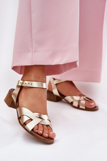 Damensandalen Ermöglicht Subtilm Obcasie Zazoo 40372 goldene Farbe 2