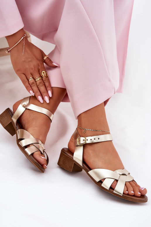 Damensandalen Ermöglicht Subtilm Obcasie Zazoo 40372 goldene Farbe Damensandalen Ermöglicht Subtilm Obcasie Zazoo 40372 goldene Farbe