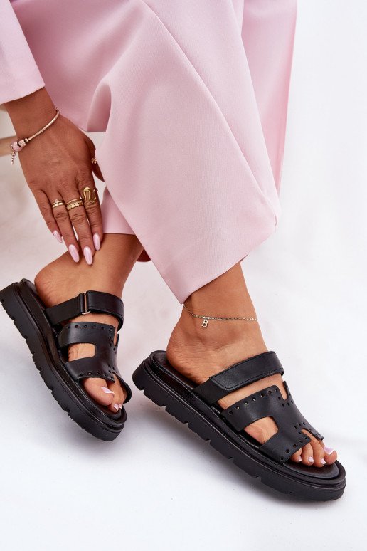 DamenhausschuheErmöglichtturalnej Skóry mit einer Plattform Zazoo 40440 schZuarze Farbe DamenhausschuheErmöglichtturalnej Skóry mit einer Plattform Zazoo 40440 schZuarze Farbe