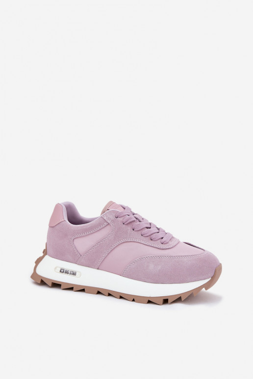 aus INildleder Sneakers Stilvollllschuhe mit einer Plattform Feminin Big Star RR274900 HI-POLY SYSTEM Violette Farbe aus INildleder Sneakers Stilvollllschuhe mit einer Plattform Feminin Big Star RR274900 HI-POLY SYSTEM Violette Farbe