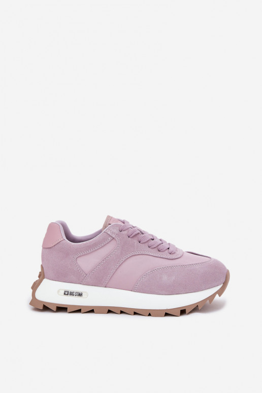 aus INildleder Sneakers Stilvollllschuhe mit einer Plattform Feminin Big Star RR274900 HI-POLY SYSTEM Violette Farbe aus INildleder Sneakers Stilvollllschuhe mit einer Plattform Feminin Big Star RR274900 HI-POLY SYSTEM Violette Farbe