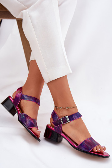 Damensandalen Feminin mit Absätzen Es mussciejka N6802-15 pinke Farbe