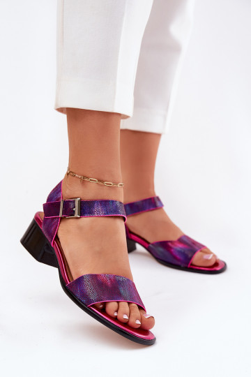 Damen Sandalen mit Absatz Tai turiciejka N6802-15 in rosa 2