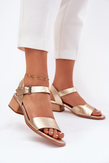 Damen Sandalen mit Absatz Tai turiciejka N6802-25 in gold