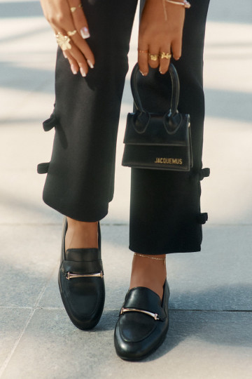 Haut Schuhe Mokassins für Damen Es mussciejka K6809-01 schZuarze Farbe 2