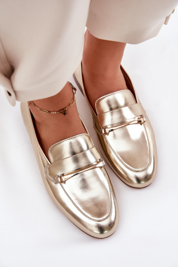 Leder Damen Mokassins Tai turiciejka K6809-25 in gold 2