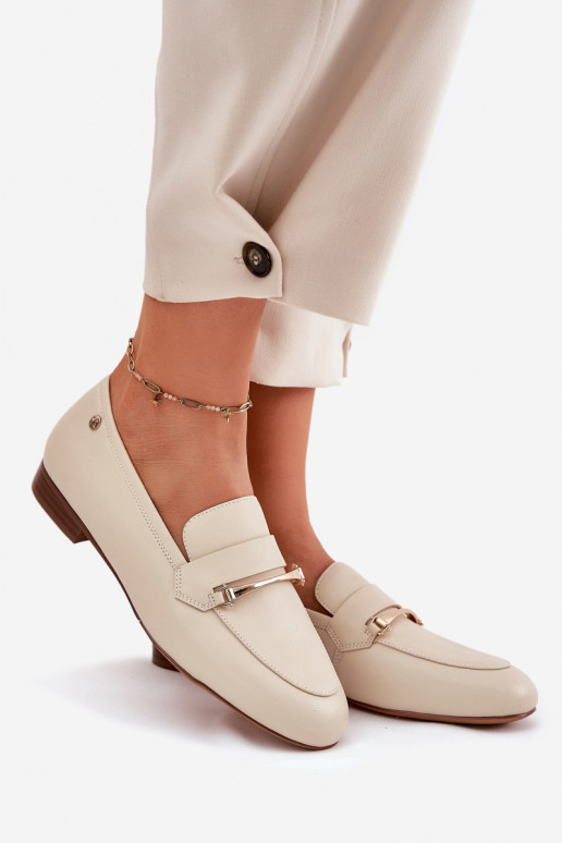 Haut Schuhe Mokassins für Damen Es mussciejka K6809-04 Beige Haut Schuhe Mokassins für Damen Es mussciejka K6809-04 Beige