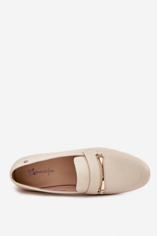 Haut Schuhe Mokassins für Damen Es mussciejka K6809-04 Beige Haut Schuhe Mokassins für Damen Es mussciejka K6809-04 Beige