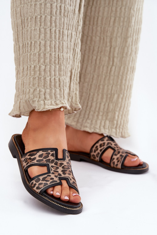 Haut gleichschenklig Hausschuhe mit Leopardenfellmuster Zazoo 40383 schZuarze Farbe Haut gleichschenklig Hausschuhe mit Leopardenfellmuster Zazoo 40383 schZuarze Farbe