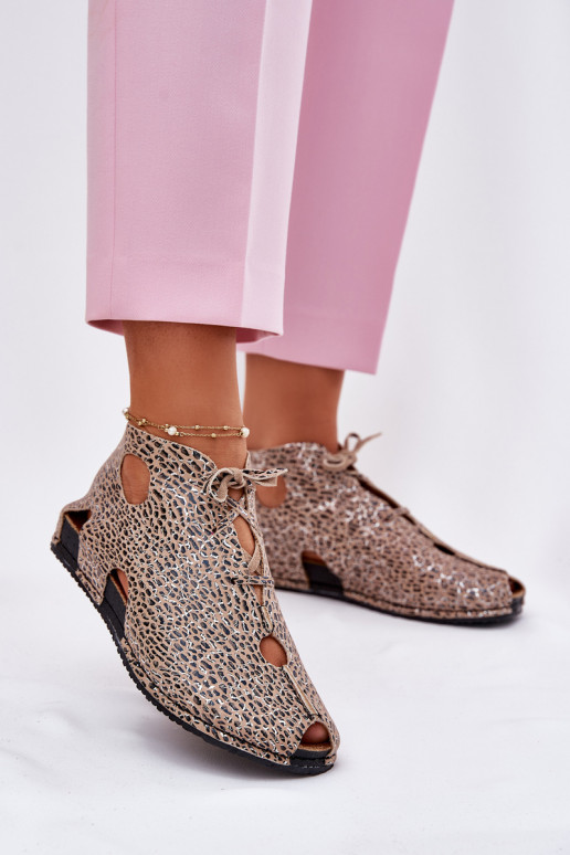 Gemustert Haut Stiefel Es mussciejka 03426-49 mit Leopardenfellmuster