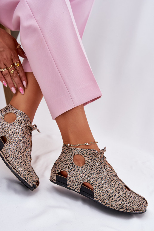 Gemustert Haut Stiefel Es mussciejka 03426-49 mit Leopardenfellmuster