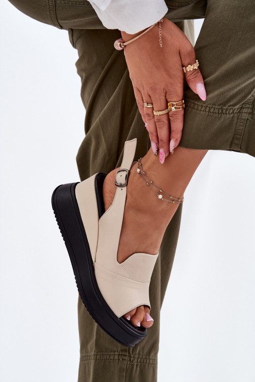 Haut Feminin Plateausandalen Artiker 54C0401 Beige Haut Feminin Plateausandalen Artiker 54C0401 Beige