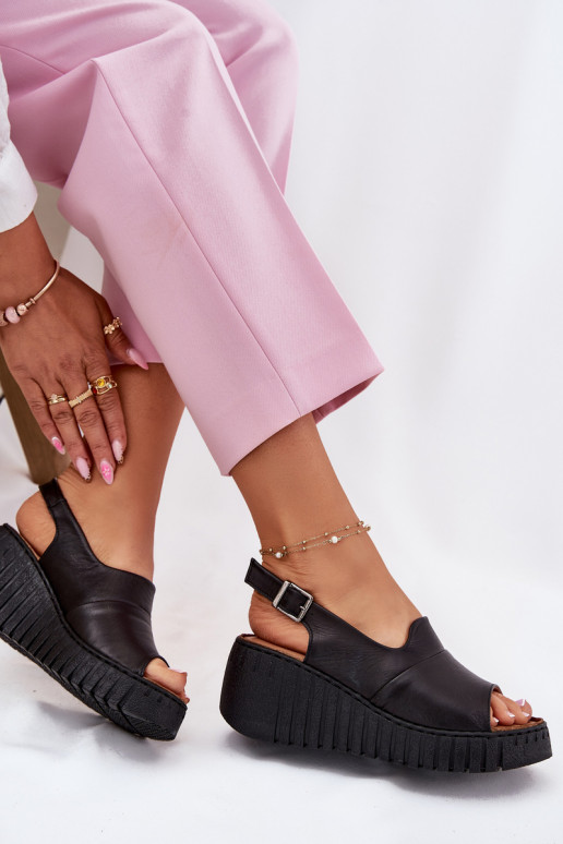 DamensandalenErmöglichtturalnej Skóry Auf einem Keil Artiker 54C0791 schZuarze Farbe DamensandalenErmöglichtturalnej Skóry Auf einem Keil Artiker 54C0791 schZuarze Farbe