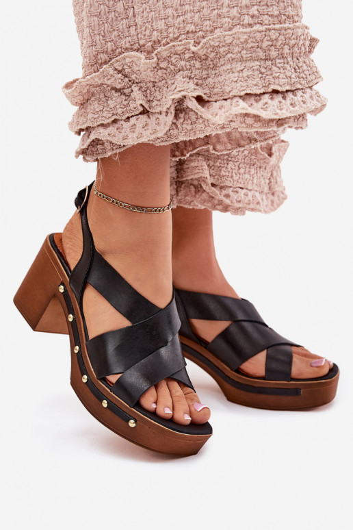 Damensandalen mit Absatz Zazoo 1081 schZuarze Farbe Damensandalen mit Absatz Zazoo 1081 schZuarze Farbe