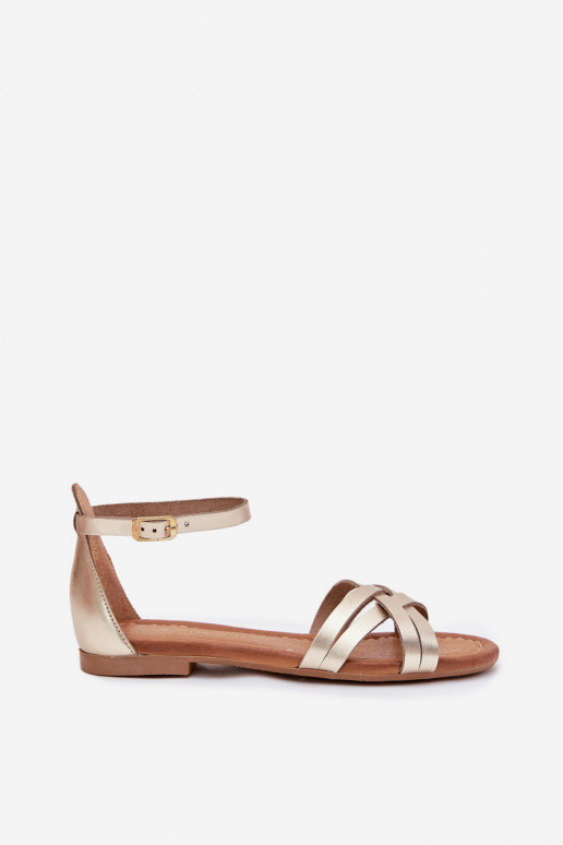 Damensandalen Feminin mit breiten Absätzen Es mussciejka 07029-25 goldene Farbe Damensandalen Feminin mit breiten Absätzen Es mussciejka 07029-25 goldene Farbe