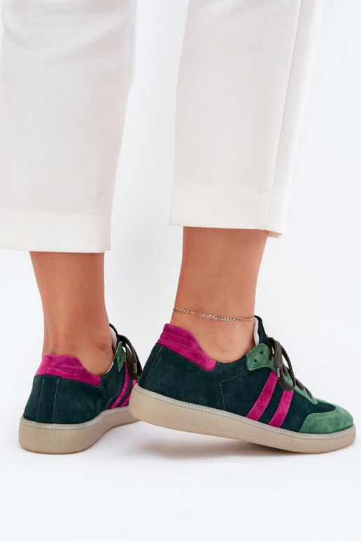 Zazoo N1068 aus INildleder Niedrig Sneakers Stilvollllschuhe Feminin Khaki-Farbe-Farbe Zazoo N1068 aus INildleder Niedrig Sneakers Stilvollllschuhe Feminin Khaki-Farbe-Farbe