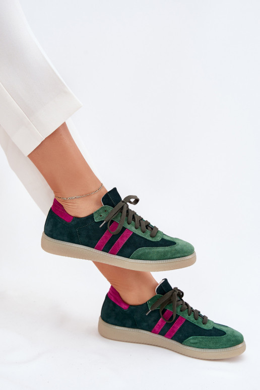 Zazoo N1068 aus INildleder Niedrig Sneakers Stilvollllschuhe Feminin Khaki-Farbe-Farbe Zazoo N1068 aus INildleder Niedrig Sneakers Stilvollllschuhe Feminin Khaki-Farbe-Farbe