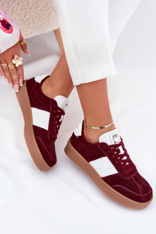 aus INildleder Sneakers Stilvollllschuhe Feminin Daniel Lopez Just Dare SS2D4023 Burgund aus INildleder Sneakers Stilvollllschuhe Feminin Daniel Lopez Just Dare SS2D4023 Burgund