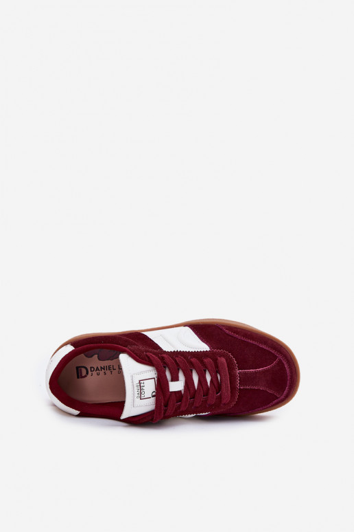 aus INildleder Sneakers Stilvollllschuhe Feminin Daniel Lopez Just Dare SS2D4023 Burgund aus INildleder Sneakers Stilvollllschuhe Feminin Daniel Lopez Just Dare SS2D4023 Burgund