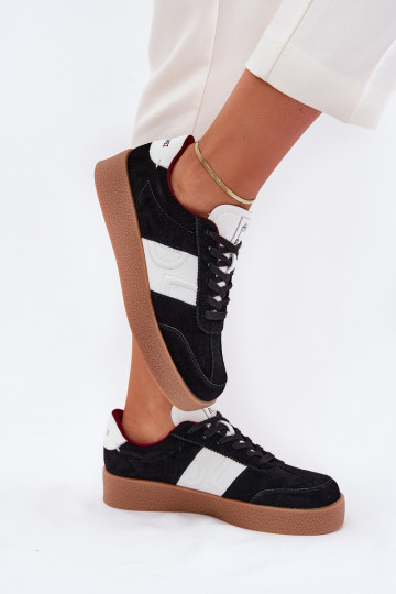 Schwarze Wildledersportschuhe für Frauen Daniel Lopez Just Dare SS2D4021