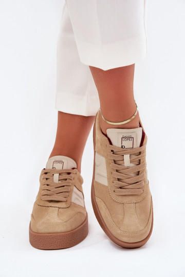 Sandfarbene Wildledersportschuhe für Frauen Daniel Lopez Just Dare SS2D4022 2