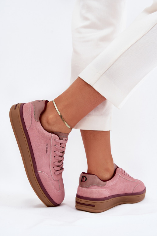 aus INildleder Feminin Sneakers Stilvollllschuhe Daniel Lopez Just Dare SS2D4010 pinke Farbe aus INildleder Feminin Sneakers Stilvollllschuhe Daniel Lopez Just Dare SS2D4010 pinke Farbe