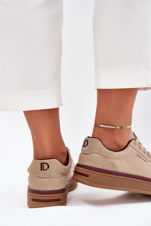 Haut Feminin Sneakers Stilvollllschuhe Daniel Lopez Just Dare SS2D4007 Beige