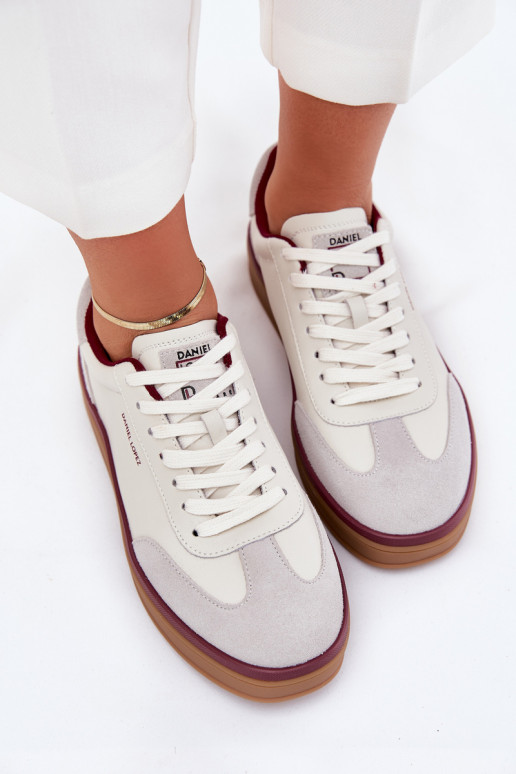 Haut Feminin Sneakers Stilvollllschuhe Daniel Lopez Just Dare SS2D4008 INeiß-graue Farbe Haut Feminin Sneakers Stilvollllschuhe Daniel Lopez Just Dare SS2D4008 INeiß-graue Farbe