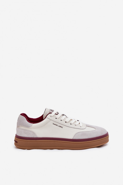 Haut Feminin Sneakers Stilvollllschuhe Daniel Lopez Just Dare SS2D4008 INeiß-graue Farbe Haut Feminin Sneakers Stilvollllschuhe Daniel Lopez Just Dare SS2D4008 INeiß-graue Farbe