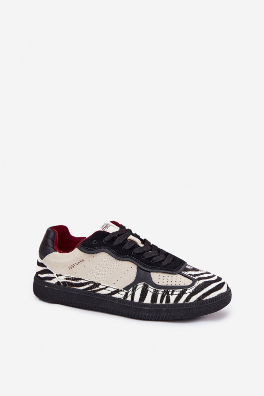 Sneakers Stilvollllschuhe Feminin Daniel Lopez Just Dare SS2D4015 Zebra Beige Sneakers Stilvollllschuhe Feminin Daniel Lopez Just Dare SS2D4015 Zebra Beige