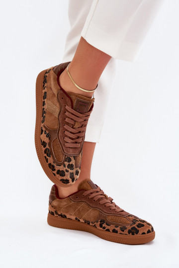 Sneakers Stilvollllschuhe Feminin Daniel Lopez Just Dare SS2D4017 mit Leopardenfellmuster