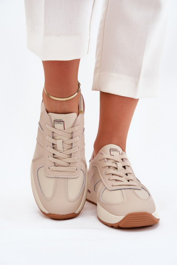 Leder Damen Sportschuhe Daniel Lopez Just Dare SS2D4043 sandfarben