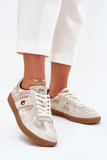 Sneakers Stilvollllschuhe Feminin Daniel Lopez Just Dare SS2D4032 Tiermuster Beige